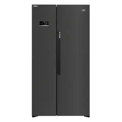 Beko HarvestFresh American Fridge Freezer - Black Steel - E Rated