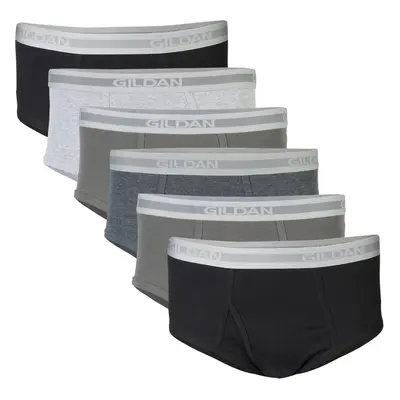 Gildan Men's Underwear Briefs Multipack Grey/Black (6-Pack) Large