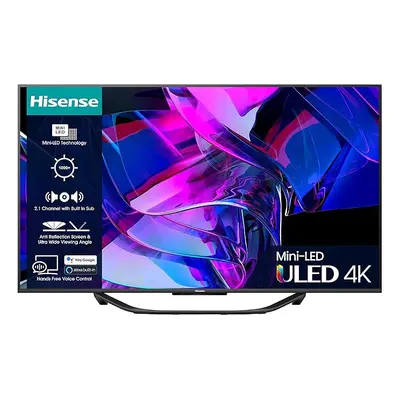 Hisense Inch 144Hz ULED Mini-LED Smart TV 65U7KQTUK