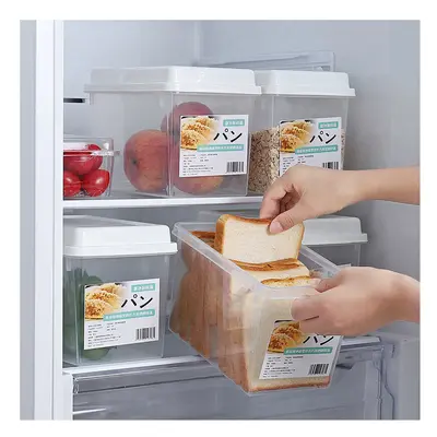 Transparent Bread Toast Box With Lid Sealed Refrigerator Fresh-Keeping Box Vegetable Fruit Stor