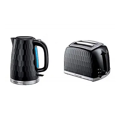 Honeycomb Kettle and Slice Toaster, Black