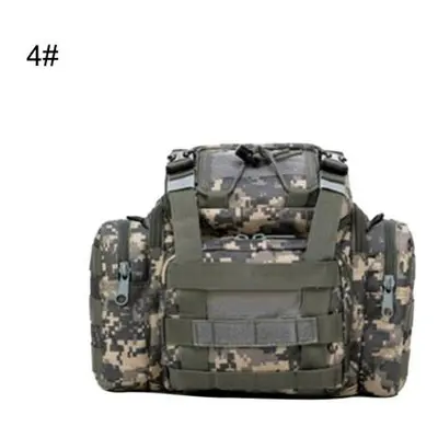 (Camouflage Blue) Fishing Tackle Bag Pack Waist Shoulder Waterproof Box Reel Lure Gear Storage