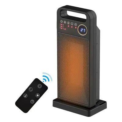 (JP) Electric Space Heater with Remote, Safe Overheat & Tip-over Protection, PTC Ceramic, Adjust