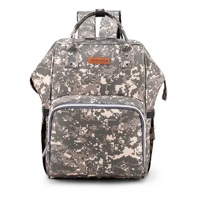 (camouflage) Multifunctional Mummy Backpack Waterproof USB Charging Port Baby Diape Mom Bag