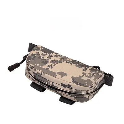 (ArmyGreen) Military Camouflage Glasses Tactical Bag Mini Storage Pouch Nylon Hip Bum Waist Belt