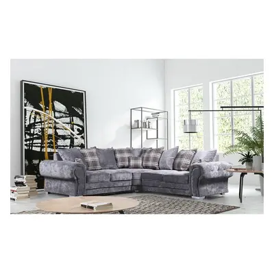 (Corner) Verona Sofa Grey Fabric Corner and 3+2 Seater