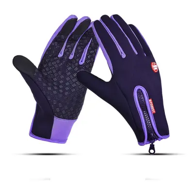 (Purple, XL) Winter Thermal Touchscreen Gloves Cycling Bicycle Bike Ski Outdoor Camping Hiking M