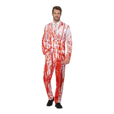 (L, Red/White) Smiffys Mens Blood Drip Costume Suit