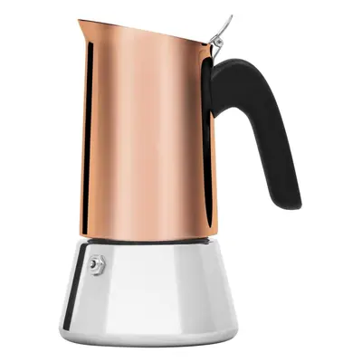 (6 Cups, New Venus Bronze) Venus Induction 'R' Stovetop Cup Coffee Maker Copper