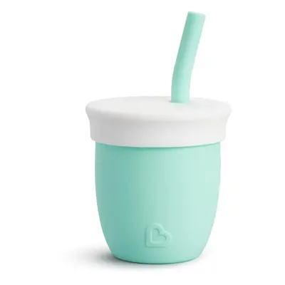 Munchkin Cest Silicone! Open Training Cup with Straw for Babies and Toddlers Months+ Ounce Mint