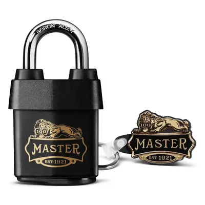 Master Lock 1921EURDCC Heavy Duty Outdoor Padlock with Year Logo Printed, Black, x x mm