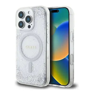 Guess Resin Gradient Glitter Hardcase with MagSafe for iPhone Pro 6.3" Silver - GUHMP16LRGRGES