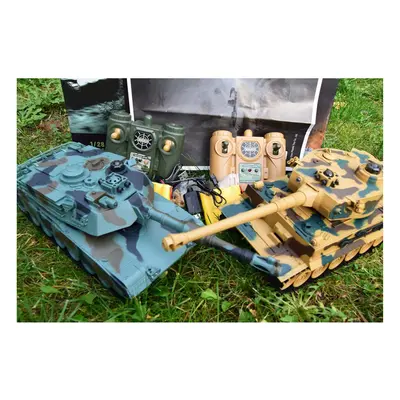 2.4ghz RC Twin Battle Tank Radio Remote Control Tank M1A2 Vs Tiger-I