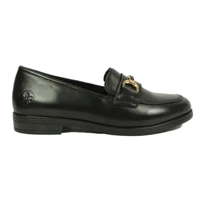 (3.5 (Adults')) | Black Leather | Women's Slip On Shoes