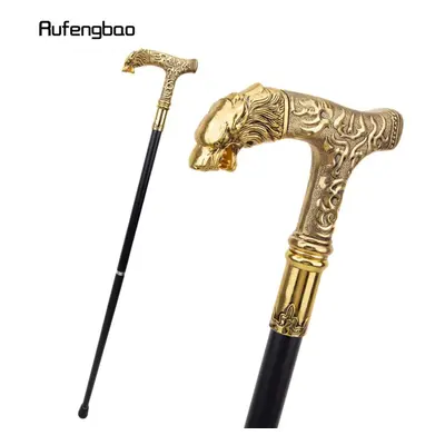 (as the picture) Golden Wolf Handle Luxury Pattern Walking Stick Party Fashion Elegant Walking S