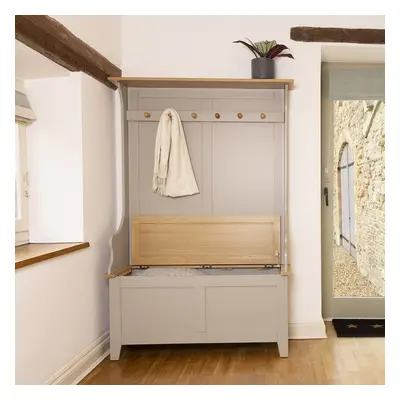 CHARLES BENTLEY, Charnwood, Hallway Tidy, with Storage Bench, Free Standing, Contemporary, Grey,