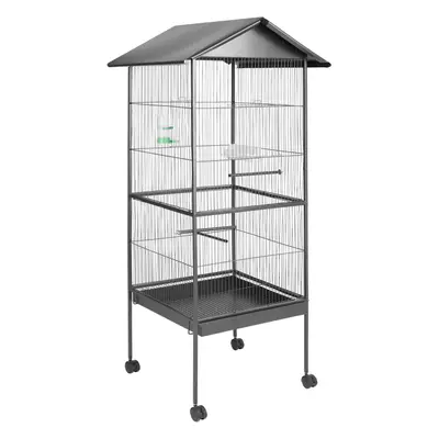 Large bird aviary bird cage bird house animal cage silver anthracite cm high