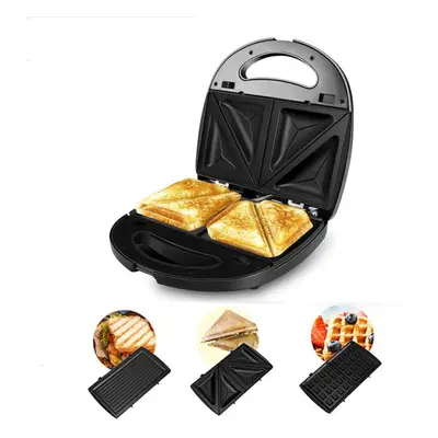 (3-in-1 EU) Three In One Sandwich Machine Set With Detachable Non Stick Plate Electric Toaster