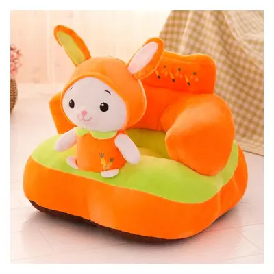 (orange, 55*45*35cm) Baby Chair Learning To Sit Feeding Chair Cover Soft Plush Toy Cartoon Child