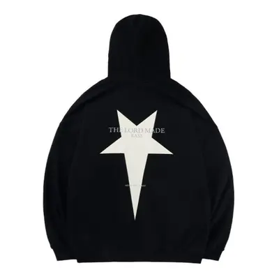 (black, S) Grunge Vintage Fleece Sweatshirt Streetwear Hoodie Women Korean Fashion Hip Hop Star 