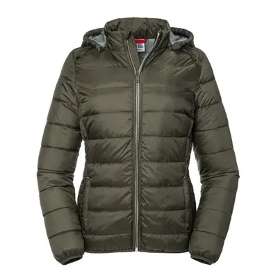 (S, Dark Olive) Russell Womens/Ladies Nano Hooded Jacket