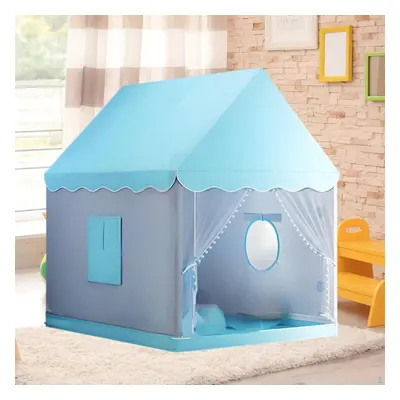 (as the picture, blue Round Window) Kids Play Tent Children House For Boys Girls Foldable Prince