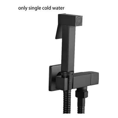 (black) Brass Bidet Faucet Single Cold Water Tap Handheld Bidet Spray Shower Set Toilet Shattaf 