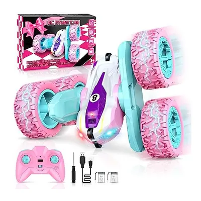 Pink Rc Car Toys for 5 7 9 Year Old Girls Gifts, Flip Remote Contol Cars for Girls Toys Age 5 7 