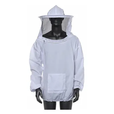 (White) Jacket Veil Smock Equipment Supplies Bee Keeping Hat Sleeve Suit