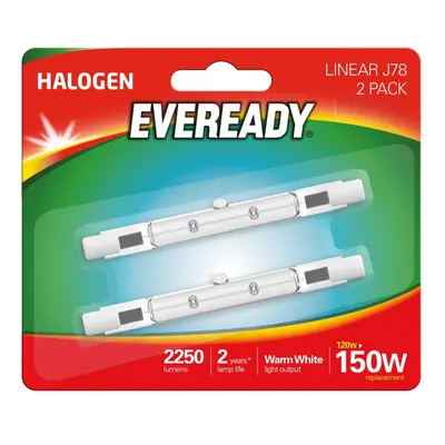 Eveready ECO Halogen 120W (150W Equivalent) Linear Light Bulb, Pack of 2, R7s, W