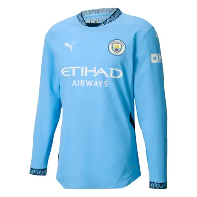 (L) Man City Authentic Long Sleeve Home Shirt