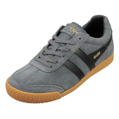 (6) Gola Harrier Womens Classic Trainers in Graphite Black