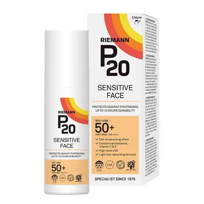 Riemann P20 Sensitive Face SPF50+ Suncream 50g