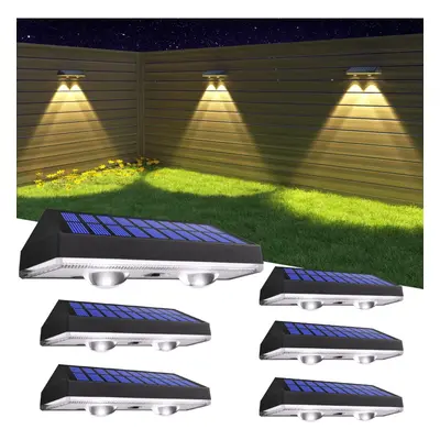 (6) Solar Fence Light Outdoor Garden, Solar Wall Light Outdoor Waterproof, Suitable for Outdoor 