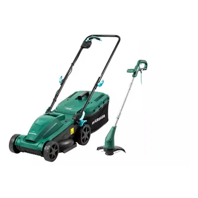 McGregor Corded 34cm Rotary Lawnmower and 25cm Grass Trimmer