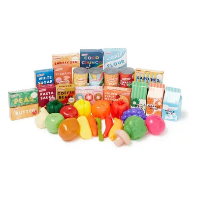 Casdon Grocery Set Family Favourites Toy Grocery Set for Children Aged Features Fruits Vegetable