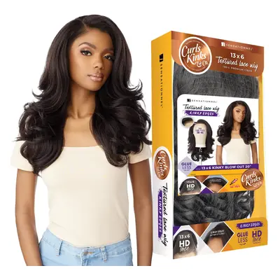 Sensationnel Kinky Edge 13x6 Lace Wigs - Kinky Edge Blow out 20-inch g