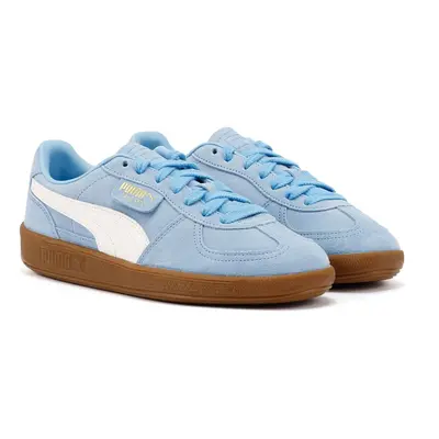 (Blue, (Adults')) Puma Palermo Leather Light Blue/White Trainers