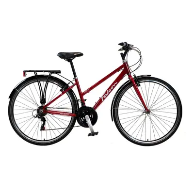 Falcon Venture 700C Hybrid Style City & Mountain Bike Dark Red