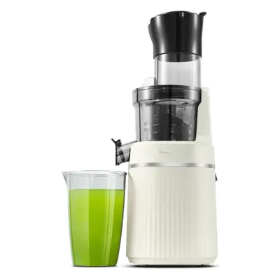 (White) Cold Press Juicers with MM Large Feed Chute for Whole Fruit and Vegetable,200W slow juie