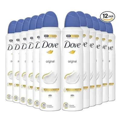 Dove Original Aerosol Anti-Perspirant Deodorant, ml (Pack of 12)