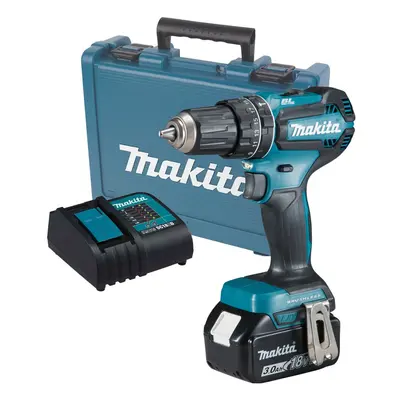 Makita DHP485SF 18V LXT Lithium Ion Brushless Combi Hammer Drill - 1x 3.0ah