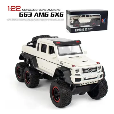 (white, 1/22-23.5x11x10cm) 1/22 Scale Benz G63 Amg 6x6 V12 Off-road Black Pickup Model Car, Zinc