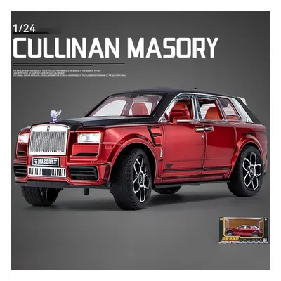 (red, 21.8*8.3*7.5cm) 1/24 Scale Rolls Royce Cullinan Diecast Car Model Toy, Pull Back Toy Vehic