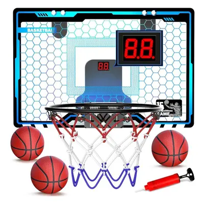 (as the picture) Indoor Mini Basketball Hoop For Kids, Basketball Hoops Over The Door With Led L