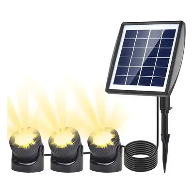 (black, Warm White) Led Solar Spotlights Waterproof Solar Powered Garden Pond Light Warm White L