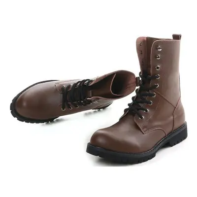 (brown, 42) Fivefive Mens Boots Leather Waterproof Ankle Boot Outdoor Work Shoes