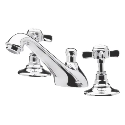 Traditional Crosshead Tap Hole Basin Tap & Pop Up Waste - Chrome