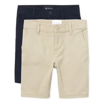 The Children's Place Girl's Chino Shorts Bisquit/Black pack sli