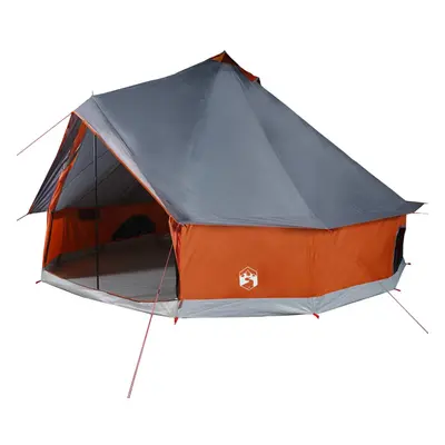 (grey and orange, 10-person) vidaXL Family Tent Tipi 8-Person Camping Tent Lightweight Tent Wate